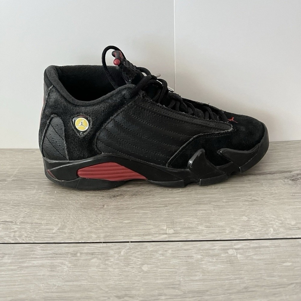 Air Jordan 14 Last Shot 2018 Black Red Youth 6.5Y Womens 8 Sneakers